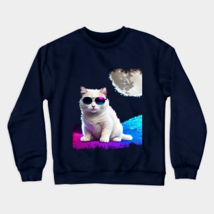 Cosmic Cats in Space Crewneck Sweatshirt